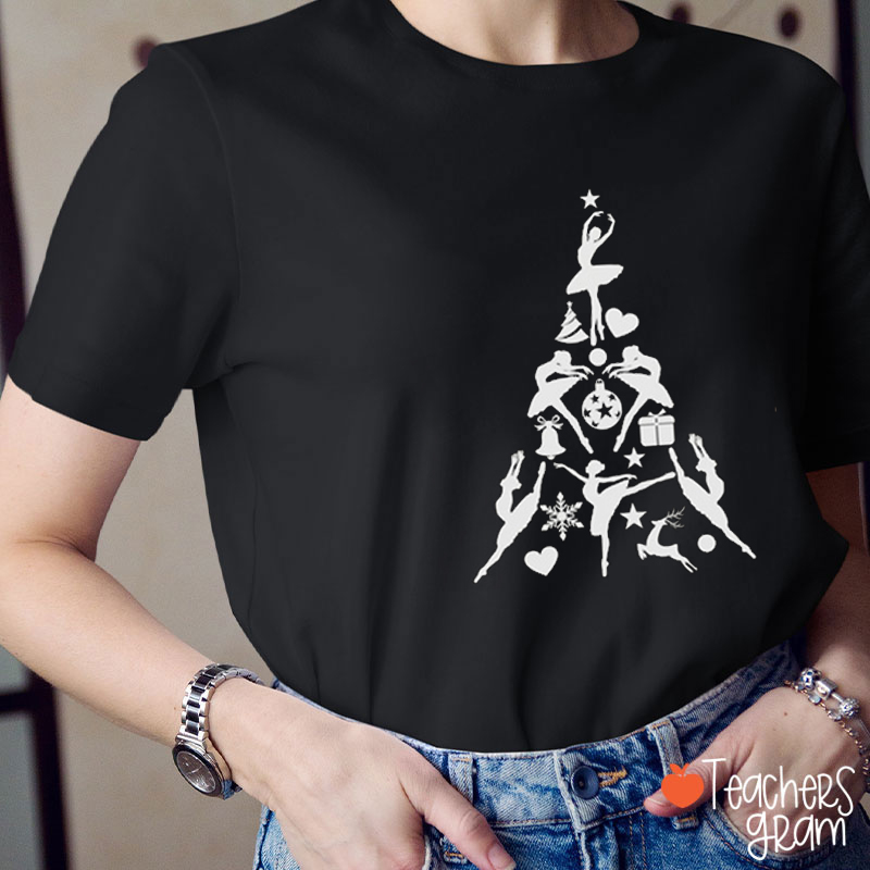 Dance Christmas Tree Teacher T-Shirt