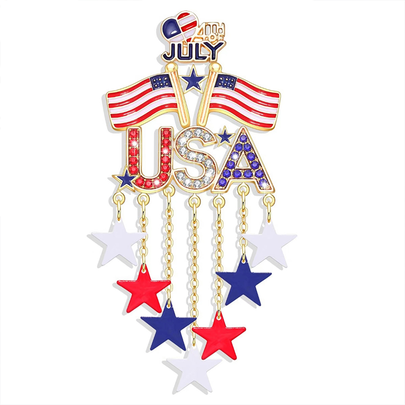 4th Of July USA Independence Day Teacher Pin