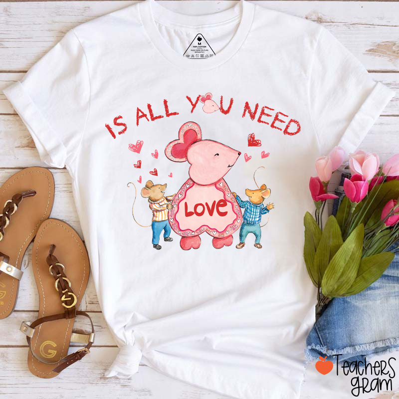 Love Is All You Need Teacher T-Shirt