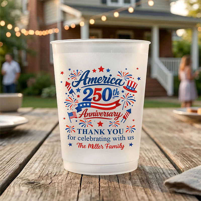 America 250th Anniversary Teacher Plastic Cup