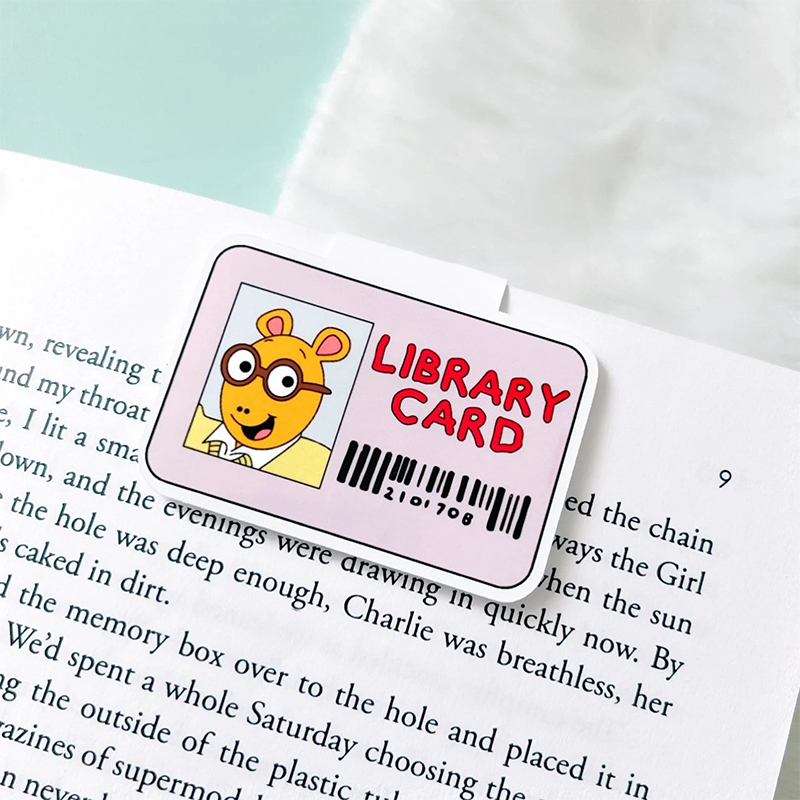 Book Character Library Card Teacher Magnetic Bookmark