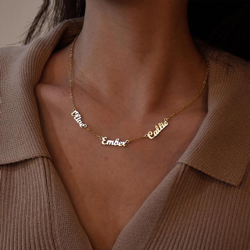 Personalized Multiple Name Teacher Necklace