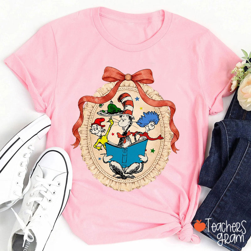 Vintage Thrifted Reading Teacher T-Shirt