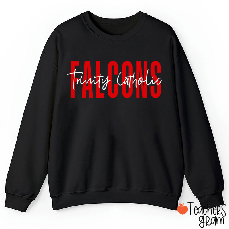 Personalized Mascot And School Name Simple Design School Spirit Teacher Sweatshirt