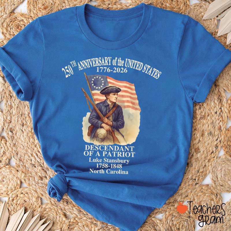 Personalized 250th Anniversary Of The United States Teacher T-Shirt