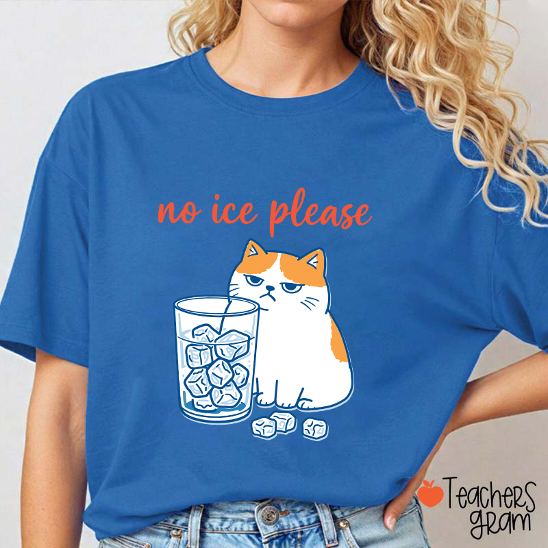No ICE Please Cute Cat Teacher T-Shirt
