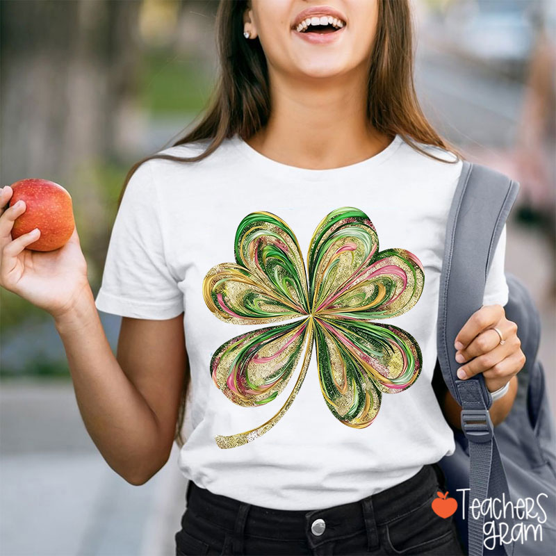 Retro Shamrock Teacher T-Shirt