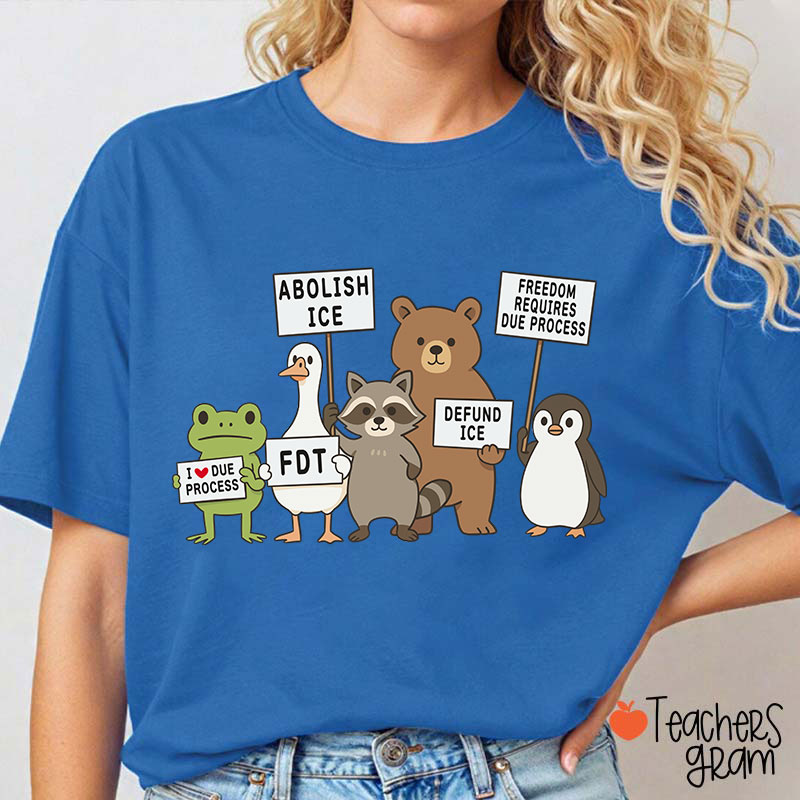 Abolish Ice Goose Comfort Colors Teacher T-Shirt