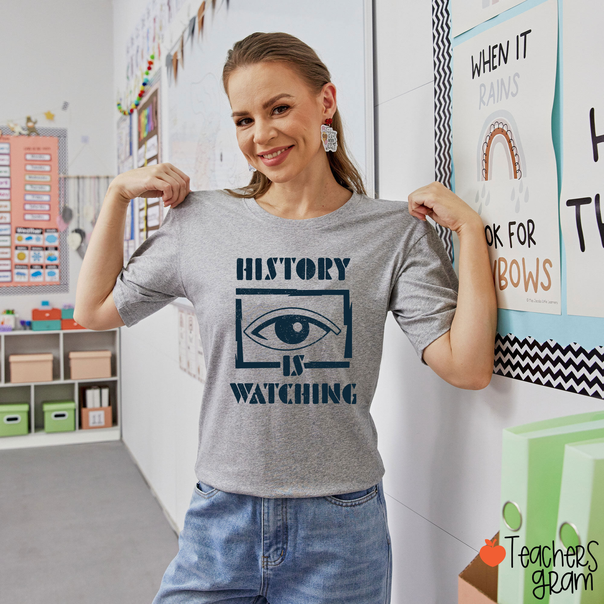 History Is Watching Teacher T-Shirt