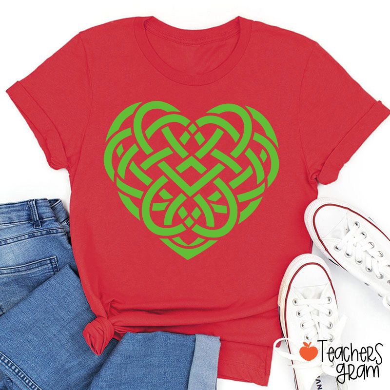Celtic Heart St. Patrick's Day Teacher T-Shirt