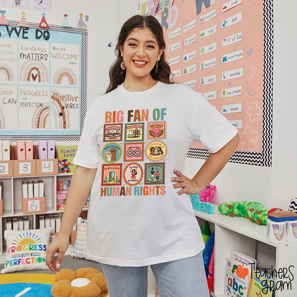 Big Fan Of Various Human Rights Teacher T-Shirt