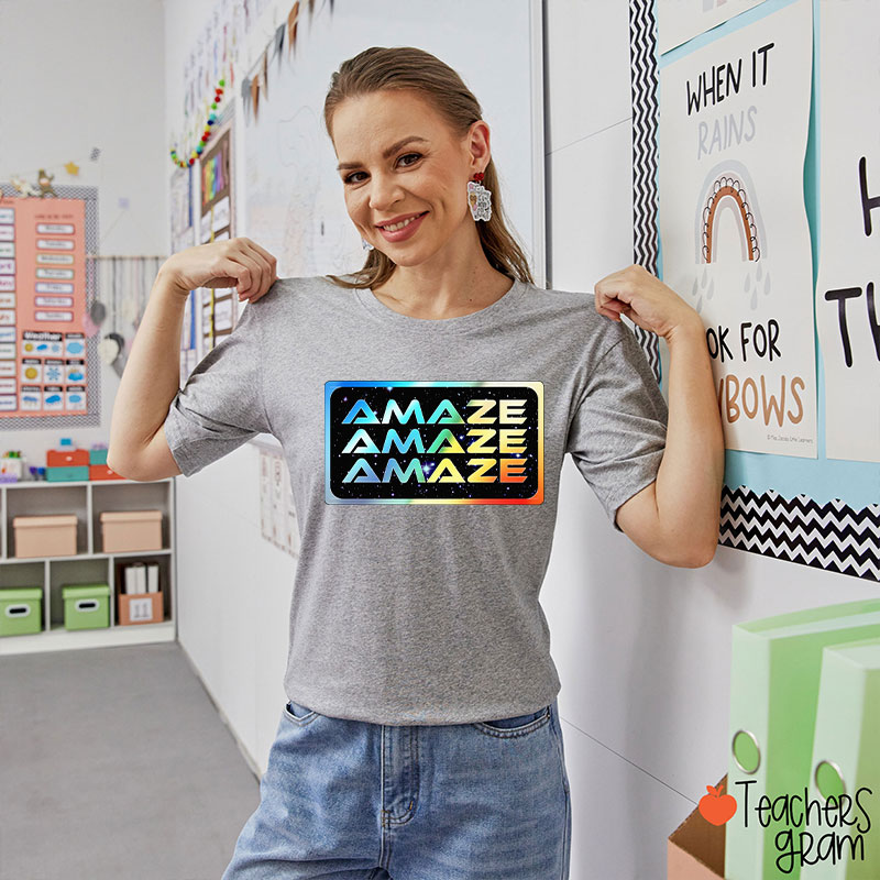Colorful Amaze Teacher T-Shirt