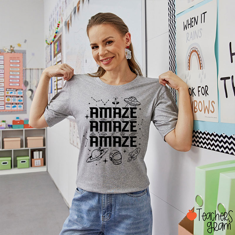 Amaze Amaze Amaze Sci Fi Book Lover Teacher T-Shirt