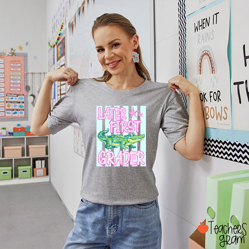 Personalized Grade Later Gator Teacher T-Shirt