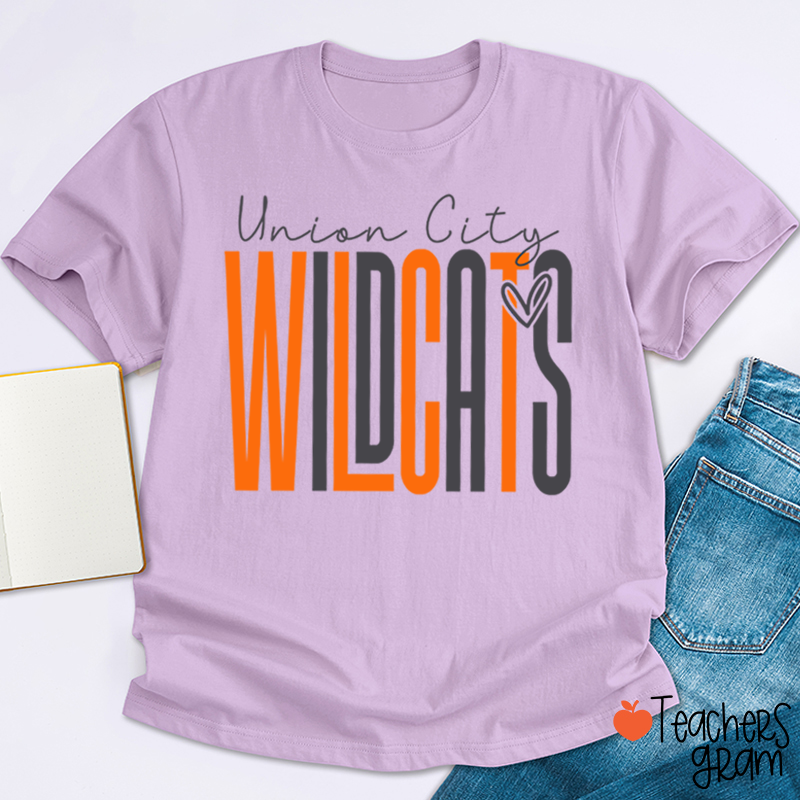 Personalized Mascot Heart Teacher T-Shirt