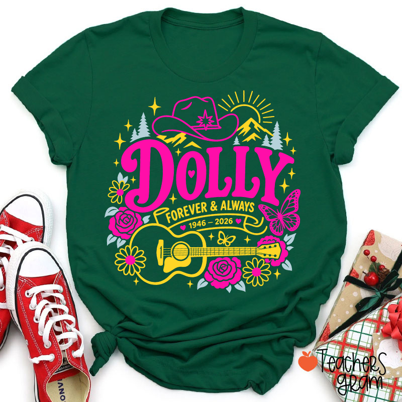 Dolly Forever Always Western Floral Teacher T‑Shirt