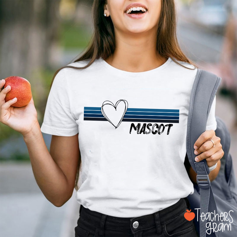 Personalized Mascot Distressed Retro School Spirit Teacher T-Shirt