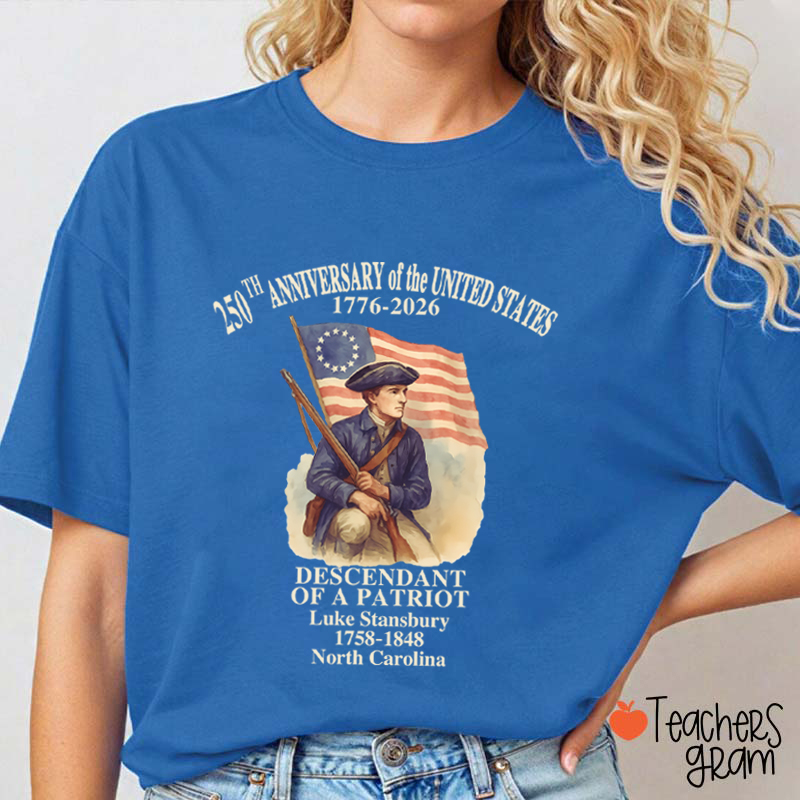 Personalized 250th Anniversary Of The United States Teacher T-Shirt