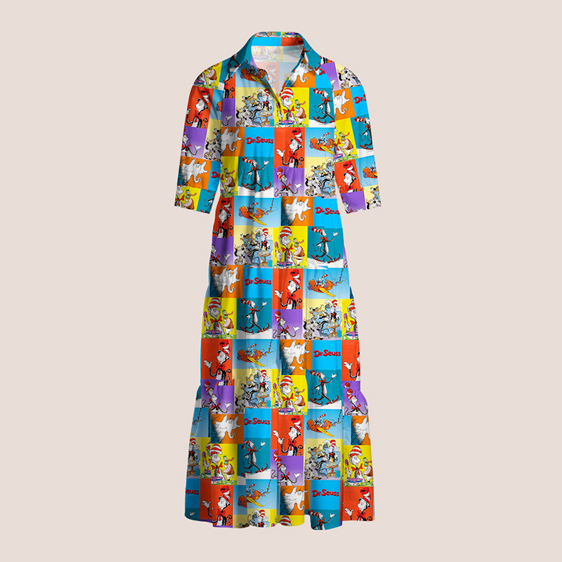 The Cat's Daily Routine Teacher Shirtdress