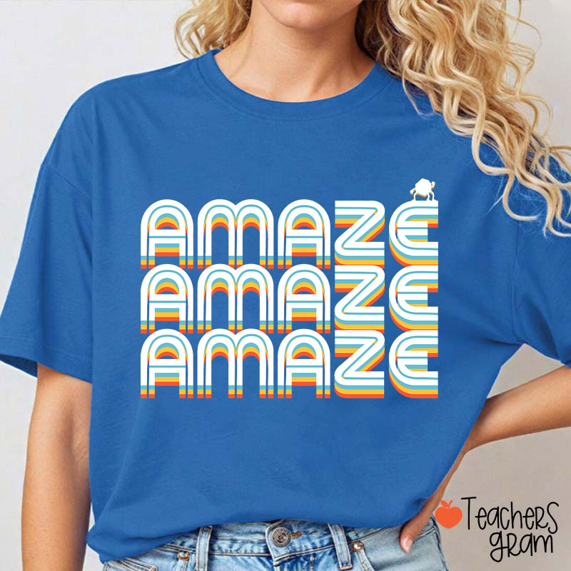 Amaze Rocky Rainbow Teacher T-Shirt