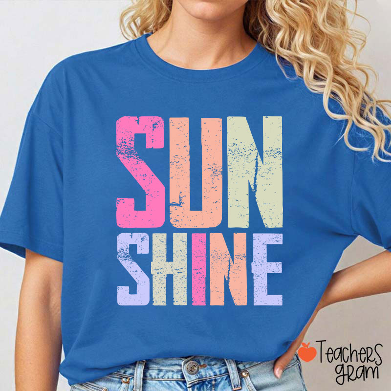Sun Shine Summer Vibe Teacher T-Shirt
