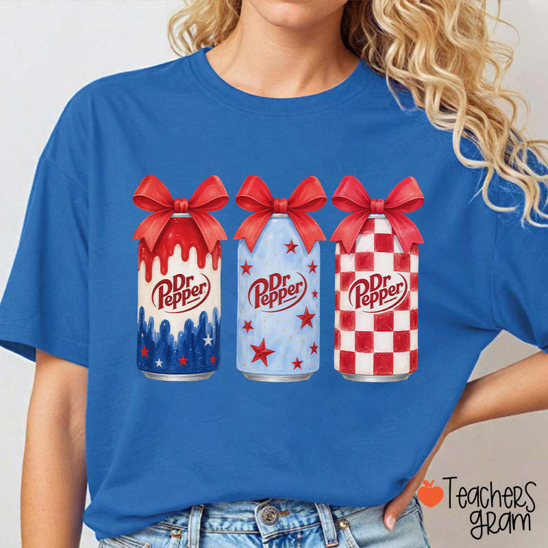 Dr Pepper Patriotic Teacher T-Shirt