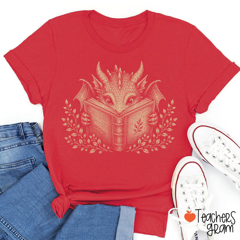 Reading Dragon Teacher T-Shirt