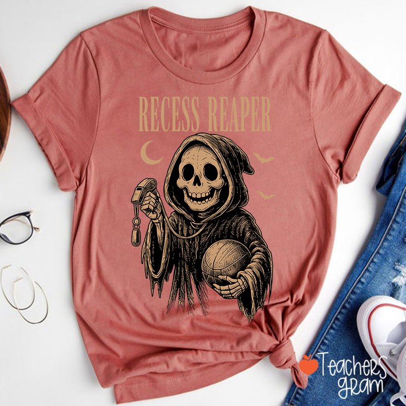 Personalized School Staff Vintage Halloween Vibes Teacher T-Shirt