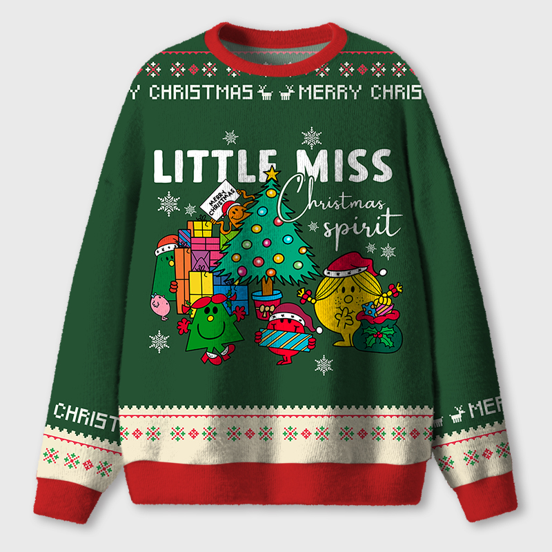 Orange Miss Christmas Spirit Teacher Ugly Fluffy Christmas Sweater