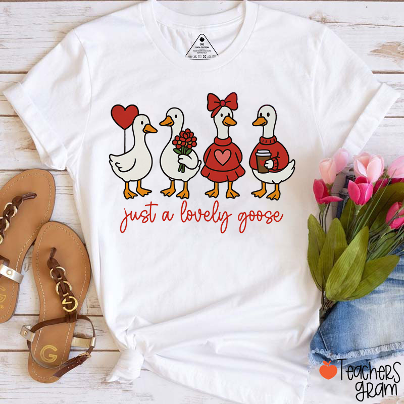 Just A Lovely Goose Teacher T-Shirt