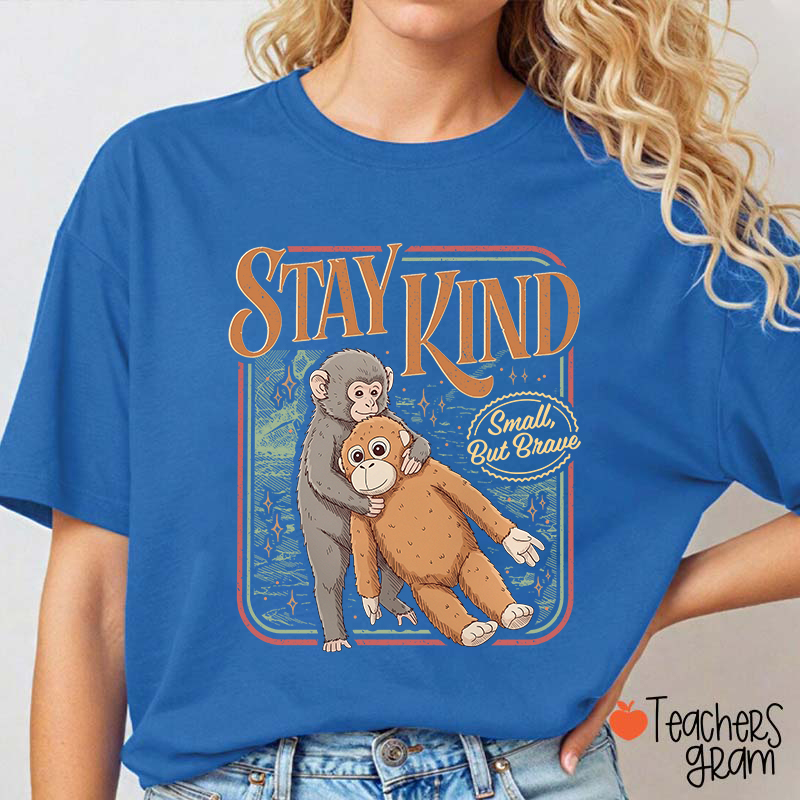 Stay Kind Small But Brave Teacher T-Shirt
