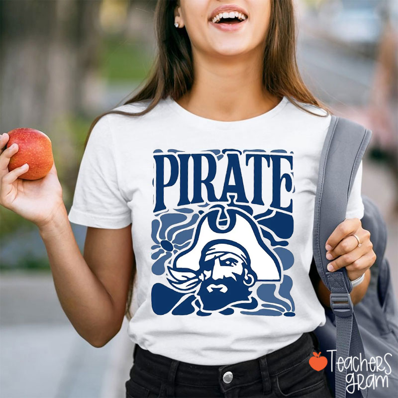 Personalized Mascot Vintage Block Letter Sports Character Teacher T-Shirt