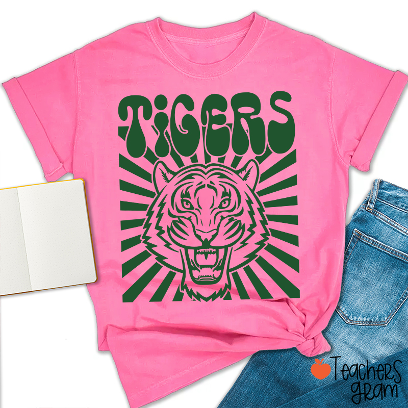 Personalized School Spirit Mascot Vintage Distressed Teacher T-Shirt