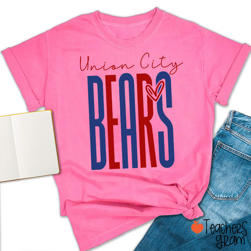 Personalized Mascot Heart Teacher T-Shirt