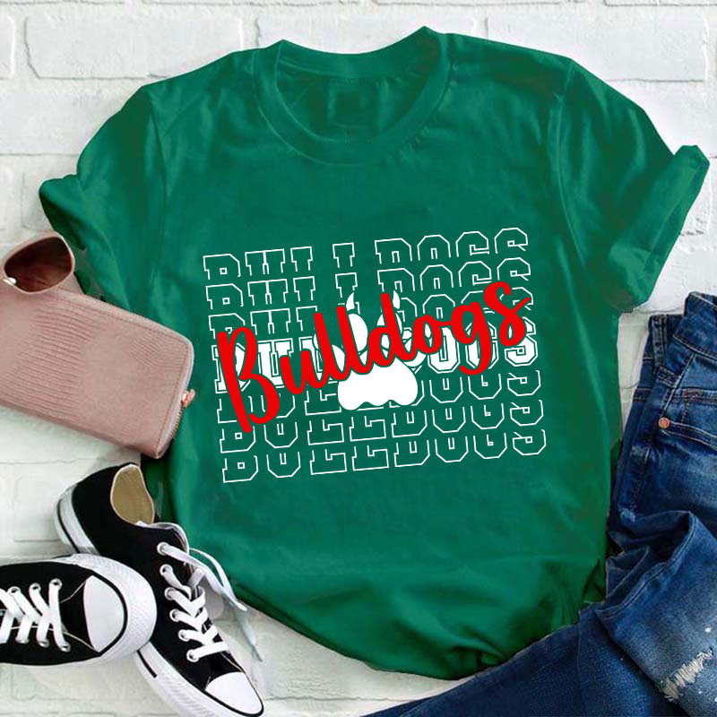 Personalized  Mascot And Paw Go Warriors Teacher T-Shirt