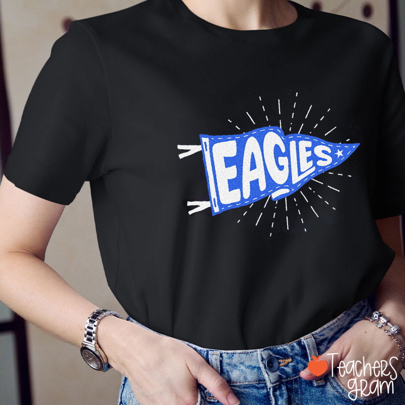 Personalized Mascot Flag Teacher T-Shirt