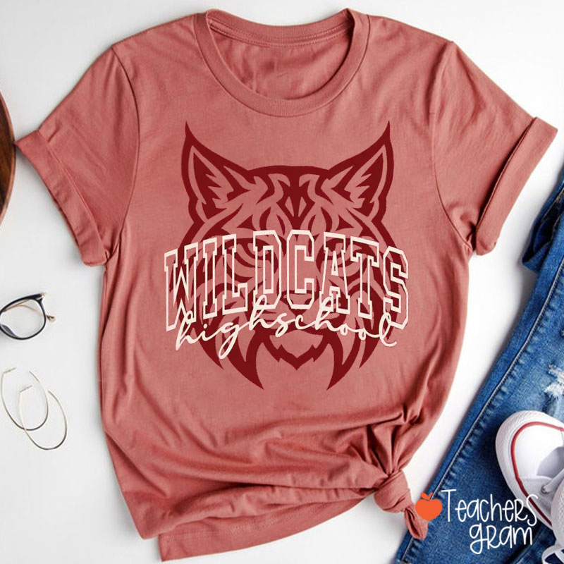 Personalized Mascot School Spirit Team Teacher T-Shirt