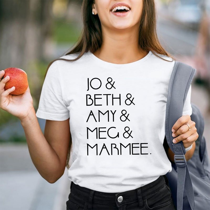 Little Women Character Names Literature Teacher T-Shirt