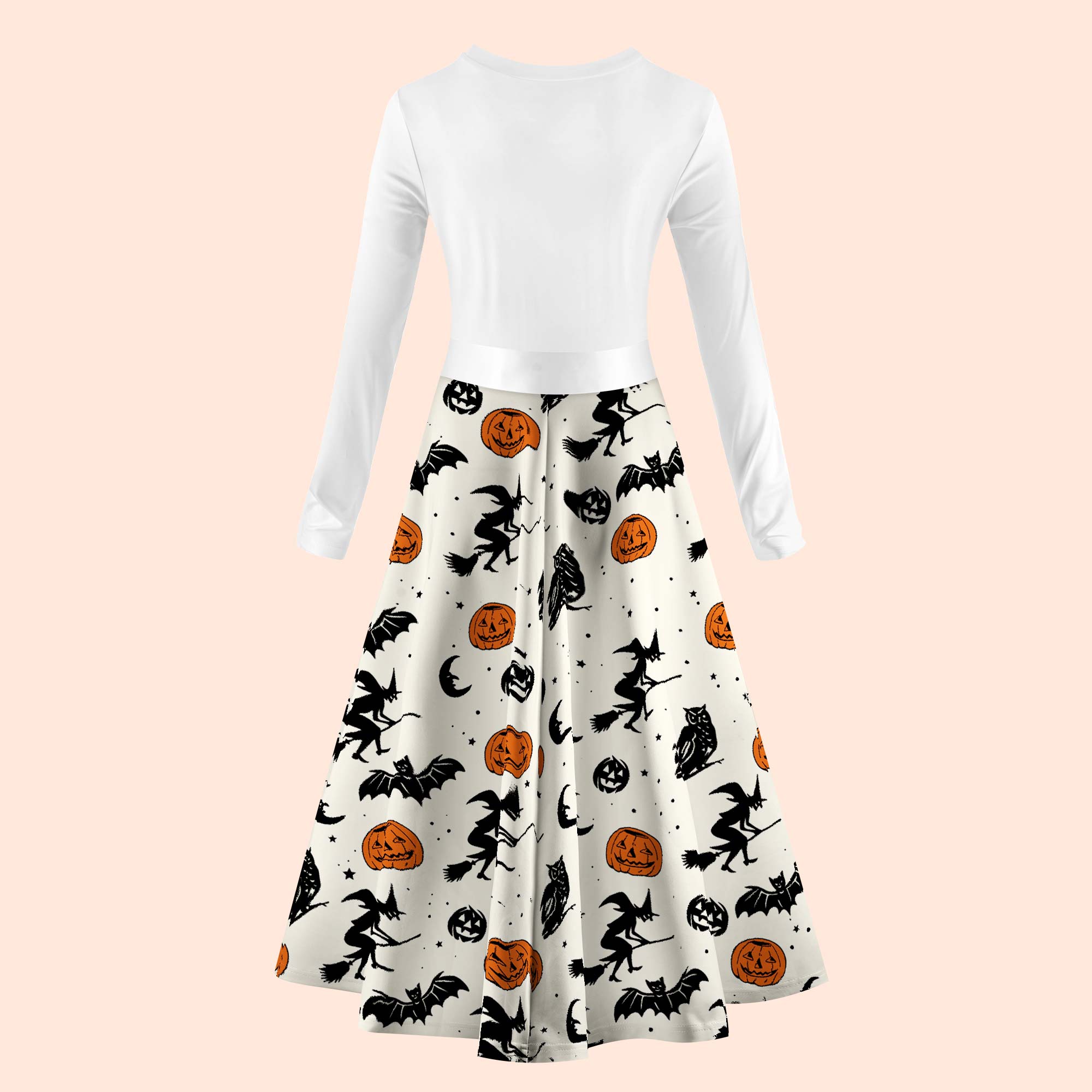 Halloween Witch Teacher Long Sleeve Dress