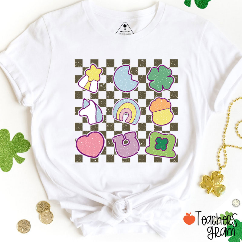 Cute Icons St. Patrick's Day Teacher T-Shirt