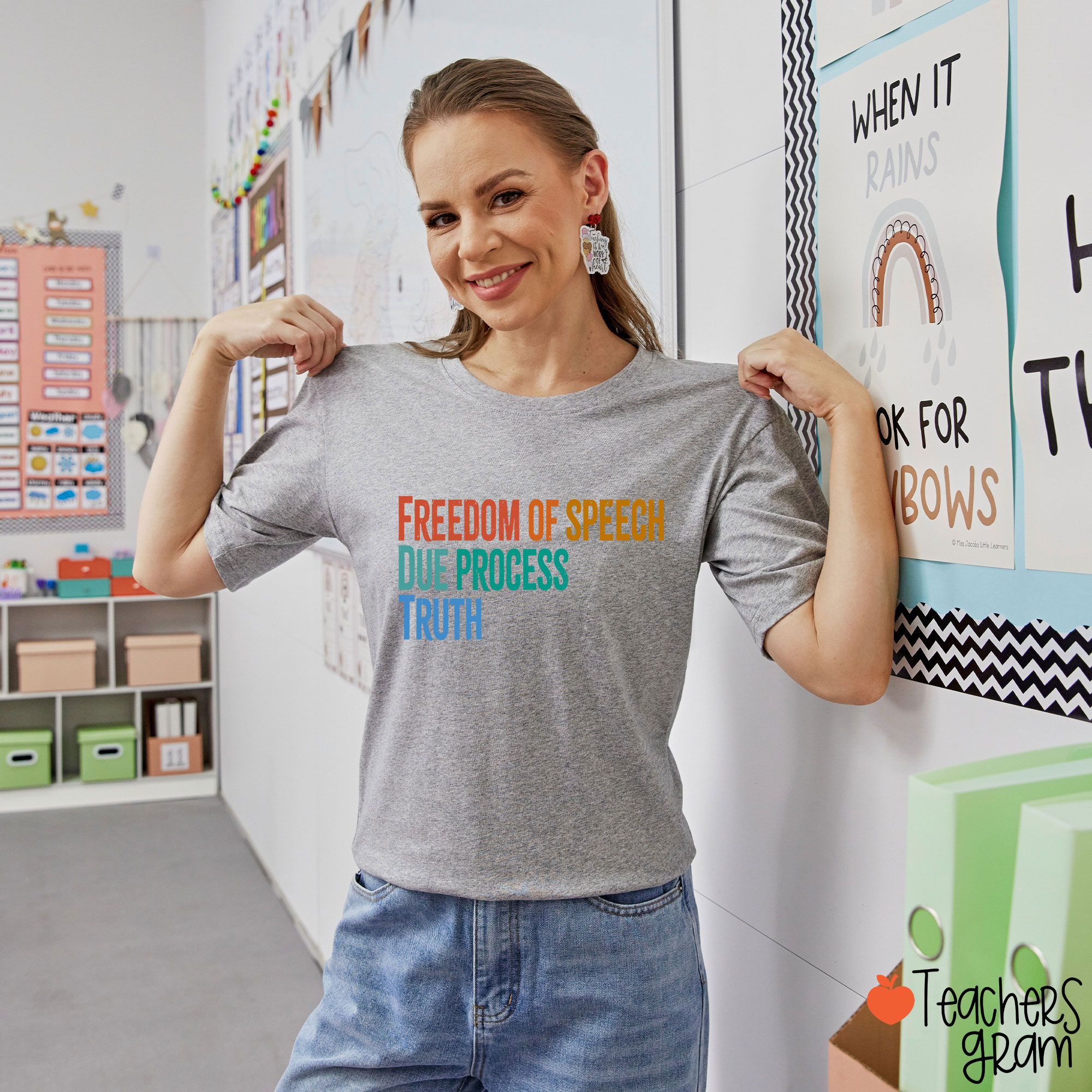 Freedom Of Speech Due Process Truth Teacher T-Shirt