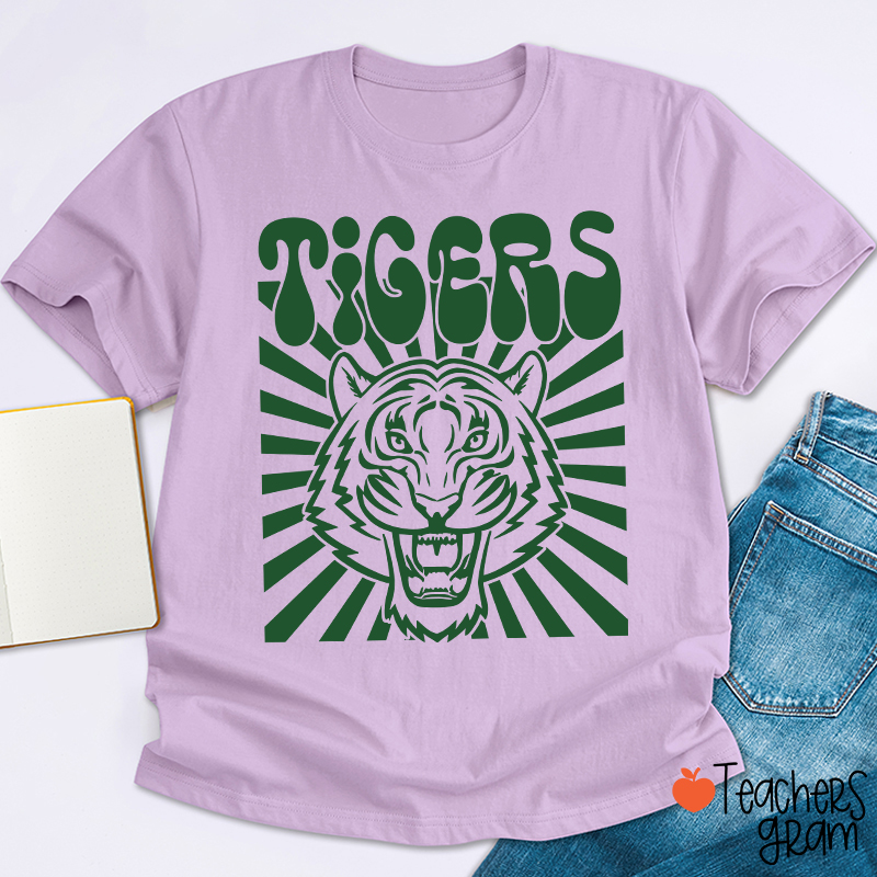 Personalized School Spirit Mascot Vintage Distressed Teacher T-Shirt