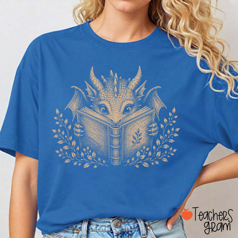 Reading Dragon Teacher T-Shirt