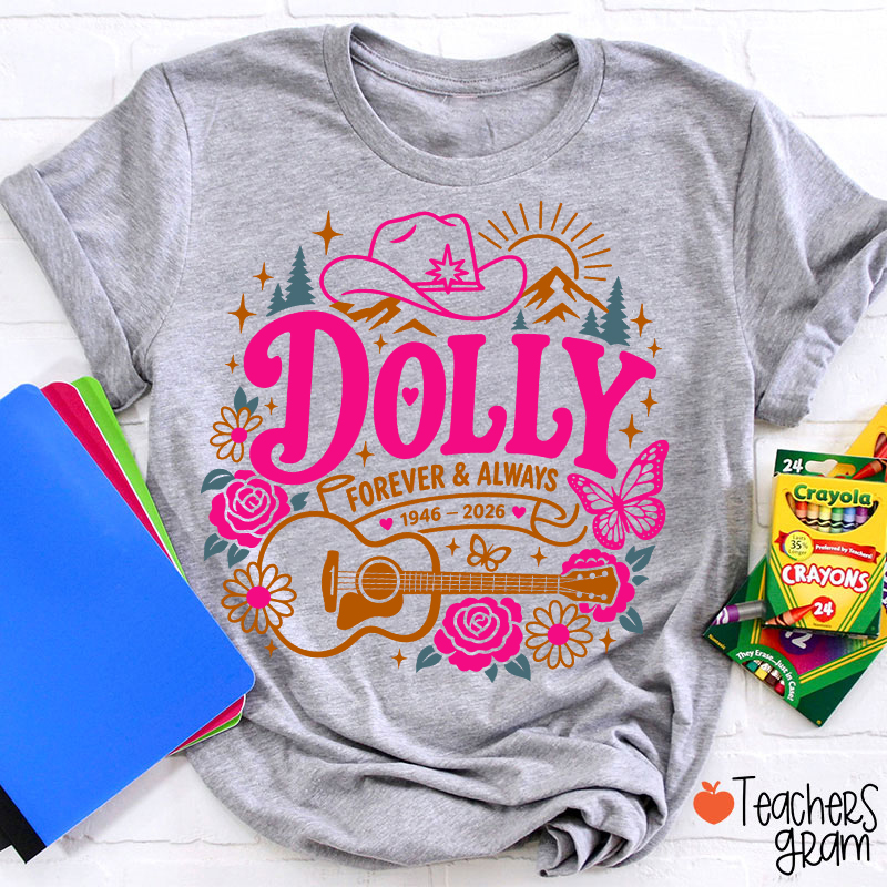 Dolly Forever Always Western Floral Teacher T‑Shirt