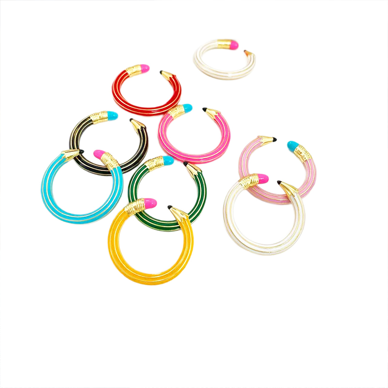 Colorful Pencil Teacher Ring