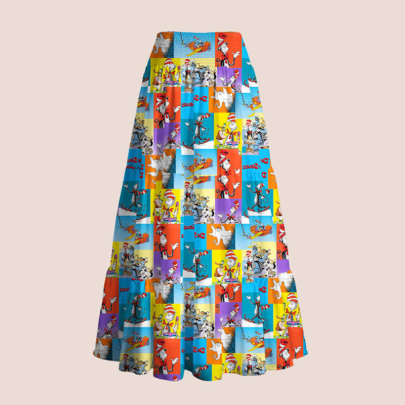 The Cat's Daily Routine Teacher Tiered Skirt