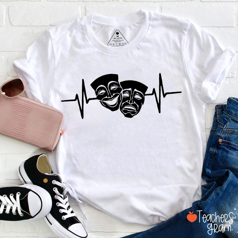 Theatre Heartbeat Teacher T-Shirt