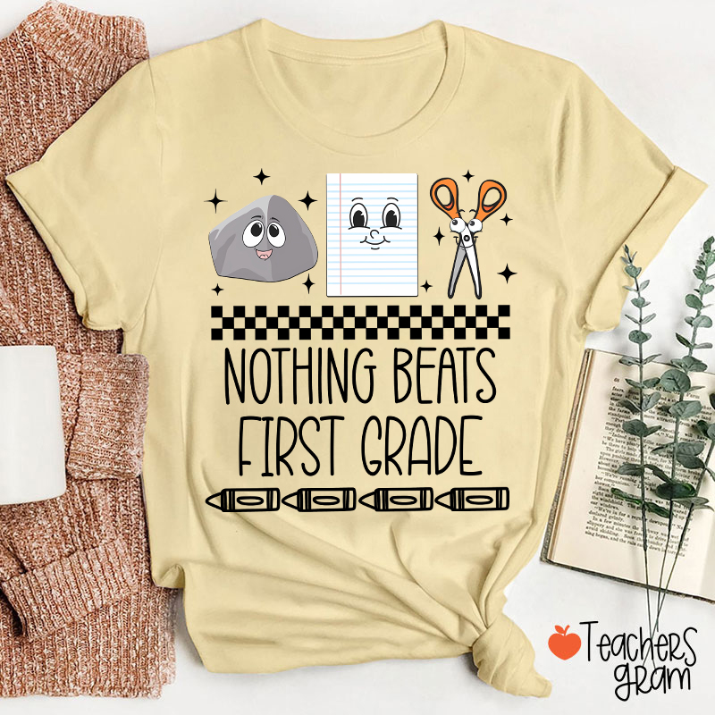 Personalized Grade Rock Paper Scissors Teacher T-Shirt