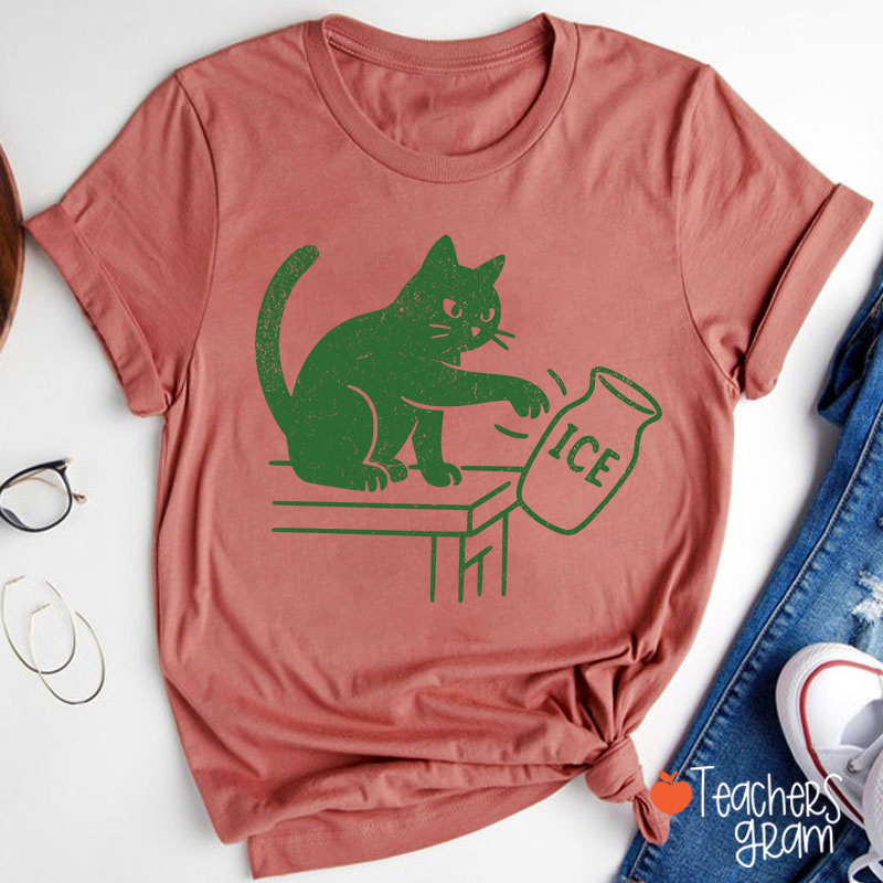 Abolish ICE Funny Cat Political Teacher T-Shirt
