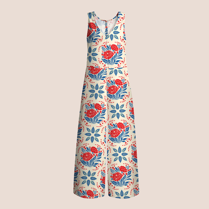 Boho Style Flowers Teacher Jumpsuit